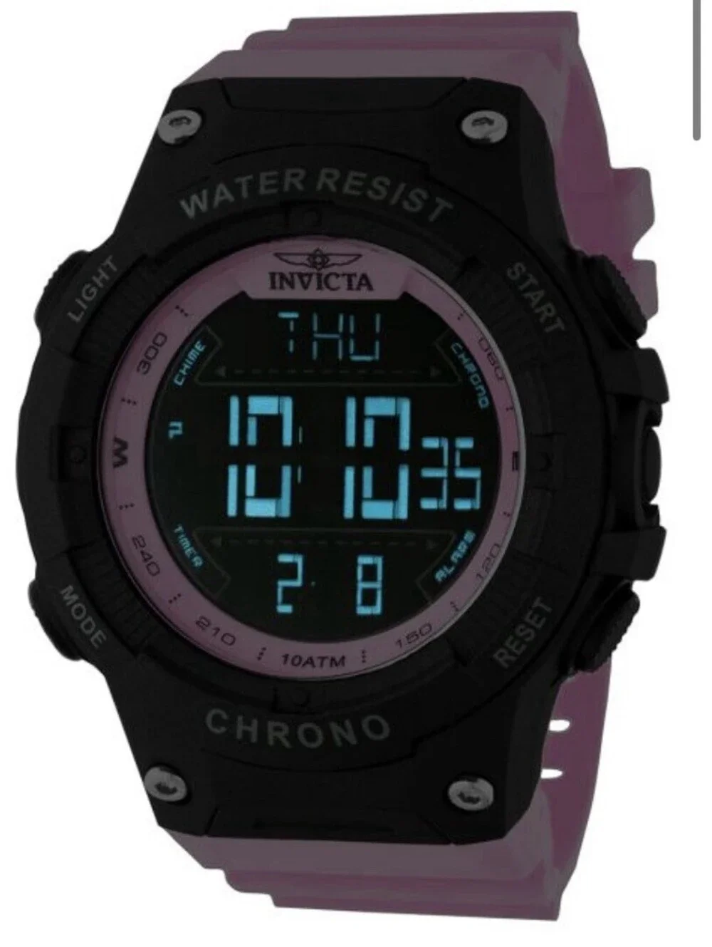 Invicta Racing Burnout Digital Men's Chronograph Watch - 52mm. Pink 🔥 48051